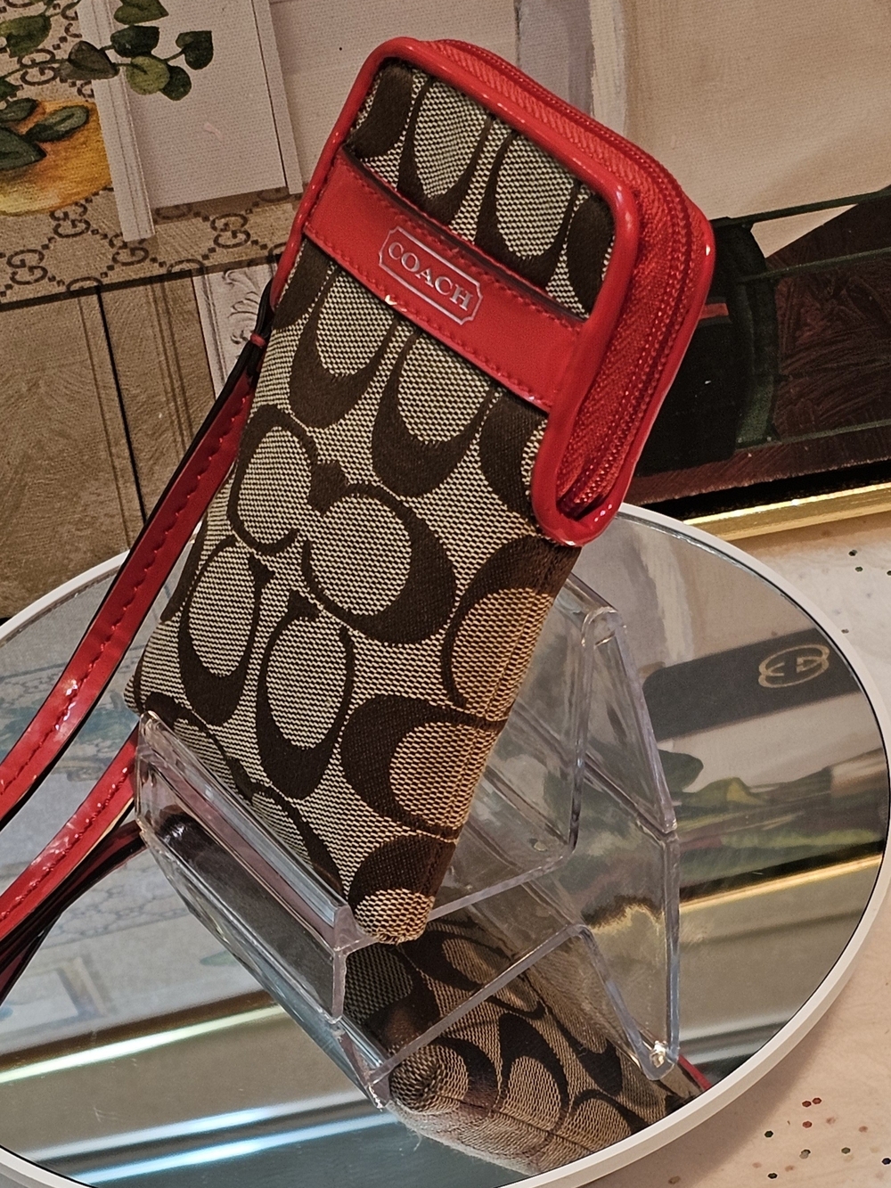 Coach Sutton Khaki Signature Canvas Card Holder/Wrislet - Picture 6 of 15